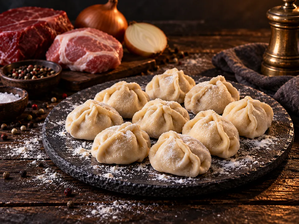 Пельмени с говядиной и свининой
