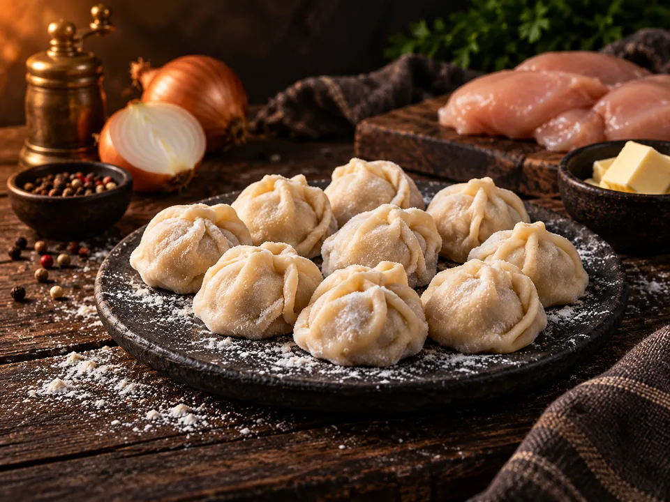 Пельмени с курицей