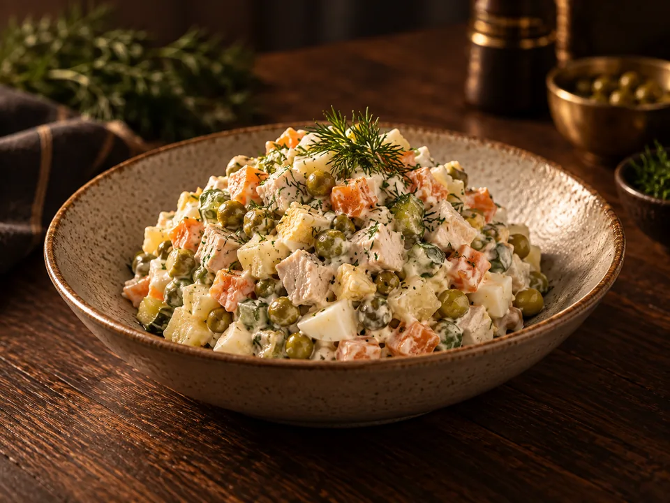 Оливье с курицей